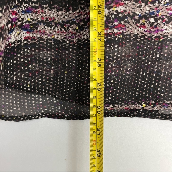 Cabi Paris Semi Sheer Blouse Sz L Black Style 3249 Artsy Button Up Feminine EUC - Picture 4 of 14